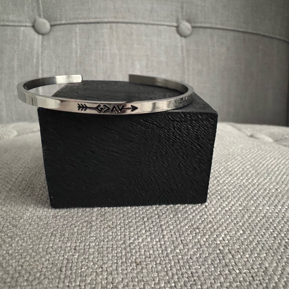 Silver MantraBand Cuff Bracelet